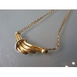 18ct Gold pendant necklace 8g