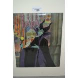 1950's / 60's Film still of Malificent in the spell room (at fault), 10ins x 8ins, unframed, bearing