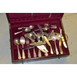 Modern cased canteen of silver plated cutlery