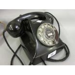 1950's G.E.C. black Bakelite telephone