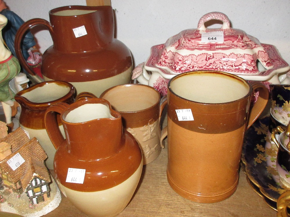 Quantity of various Harvest jugs and mugs together with a Masons Vista pattern tureen with cover