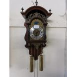 Reproduction Dutch two train wall clock