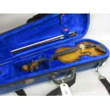 Stentor 10.25 inch student violin with bow in fitted travel case