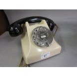 1950's G.E.C. two colour Bakelite telephone