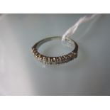 18ct White gold half eternity ring set eleven diamonds