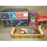 Mattel boxed Space Crawler together with a boxed Furby, boxed Pelham puppet and a boxed dancing Coca