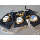 Three modern RAF commemorative pocket watches