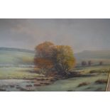 Bob Tucker, 20th Century oil on canvas, river landscape, gilt framed (at fault), 12ins x 16ins,