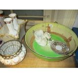 Doulton Seriesware wash bowl and other items of decorative pottery and ceramics Bowl ok condition,