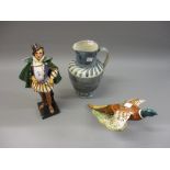 Royal Doulton figure, ' Sir Walter Raleigh ' HN1742 (at fault), together with a Beswick figure of
