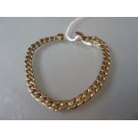 9ct Yellow gold curb link bracelet 17g