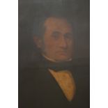 19th Century maplewood framed English School oil on canvas, half length portrait of a gentleman,