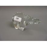 Royal Krona Swedish glass figure of a polar bear