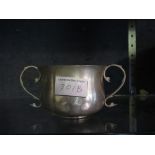 London silver two handled sugar bowl (at fault)