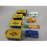 Group of four Matchbox series boxed model vehicles, No. 23, 24, 25 and 26