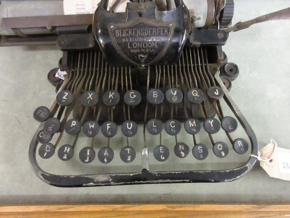 American Made typewriter with plaque inscribed Blickensderfer, numbered 7 - Image 2 of 9