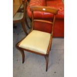 Set of eight (six plus two) early 19th Century mahogany rail back dining chairs with drop in seats