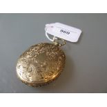 Victorian gold plated double sided locket