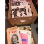 Box containing a quantity of theatrical and film memorabilia and ephemera