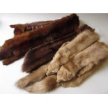 Group of three various fur stoles