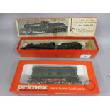 N and K.C. Keyser, boxed scale model railway locomotive with tender, GWR 63 XX Class Mogul, together