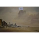 John Snelling, pair of watercolours, coastal landscapes, 10ins x 16ins each, signed, together with