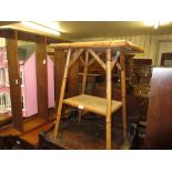 Victorian rectangular bamboo two tier occasional table