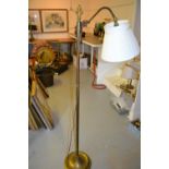 Brass adjustable column standard lamp