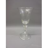 Edward VIII Coronation commemorative drinking glass with engraved decoration and inset coin