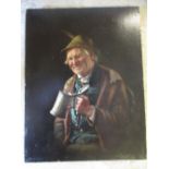 Max Kauffmann signed oil on panel, portrait of a Continental gentleman, 10.5ins x 8ins, unframed