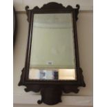 Small Georgian style mahogany bevelled edge wall mirror (at fault)