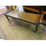 City Decoration, Canterbury, a reproduction mahogany window seat in Regency style, the rectangular