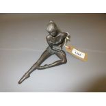 John Letts, small dark patinated bronze of a seated ballerina ' Joanne ', No. 31 of 100, 7ins wide