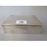 Birmingham silver rectangular cigarette box, makers mark A.P.J.