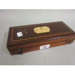 Late 19th / early 20th Century Sikes hydrometer in original mahogany inlaid case (lacking