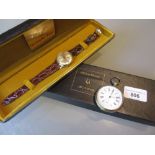 Gentleman's Bulova Accutron gold plated wristwatch in original presentation box, together with a