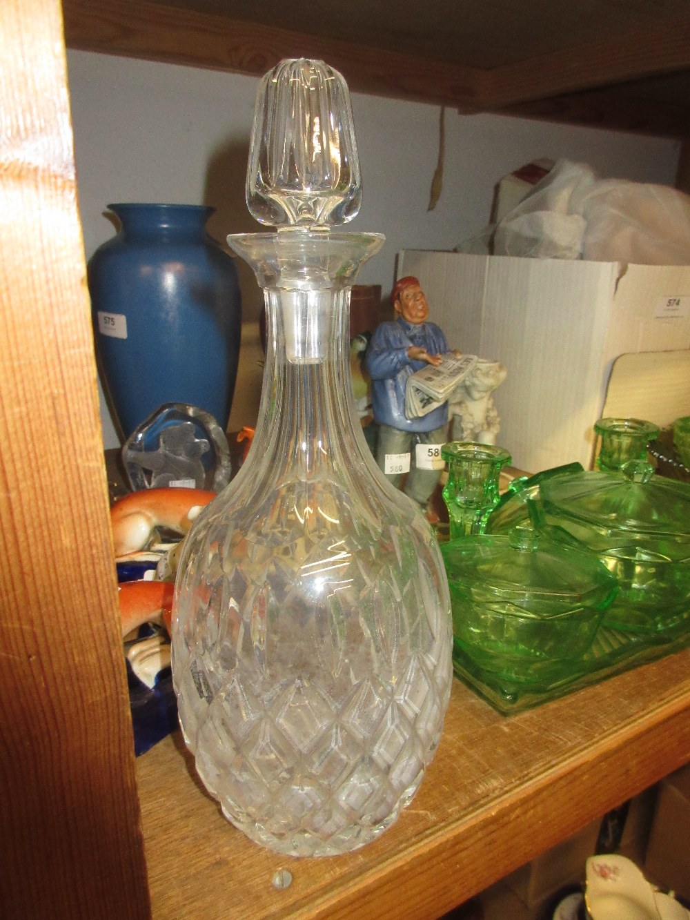 Pair of cut glass jug decanters with stoppers together with a quantity of other decanters etc - Image 2 of 6