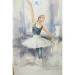 Gordon King, signed Limited Edition colour print, ' In Rehearsal - Darcey Bussell ', signed by the