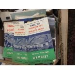 Two Football Association final tie programmes, 1955 and 1960, an England v Portugal football