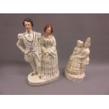 Large 19th Century Staffordshire group of Princess Royal and Frederick of Prussia together with