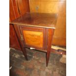 Victorian mahogany single door bedside cabinet