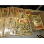 Collection of ' Hotspur ' comics comprising: ten circa 1940's, thirty six 1968 - '70 and nine 1970 -