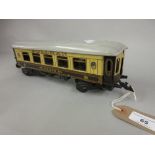 Bing O gauge tin plate Pullman saloon coach ' Plato '