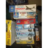 Quantity of various Italeri scale models