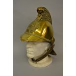 Early 20th Century Merryweather fireman's brass helmet, National Fire Brigades Association star