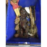 Quantity of various native carved hardwood figures etc. 20th Century