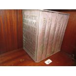 Folio boxed set of Bronte novels, together with two Bronte related commemorative plates