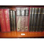 Various Folio books, boxed, ' Charles I ', ' War and Peace ', ' Works of Anne Radcliffe ' and two