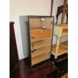 Modern Adorini glass fronted humidor cabinet with glazed door and shelved interior