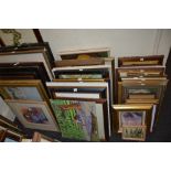 Quantity of miscellaneous oil paintings, watercolours and prints